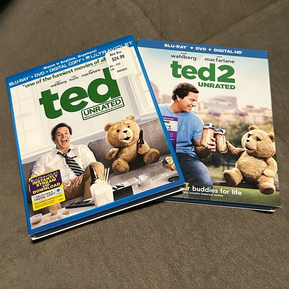 Ted and Ted 2 on blu ray